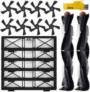 Replacement Parts for Neato Botvac D4 D8 D10 D7 D9 D6 D80 D5 D85 D75 D3 Robot Vacuum Cleaner Accessories Kit 15 Packs 2 Main Brushes, 5 Filters, 8 Side Brushes
