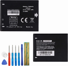 Replacement Battery CAB3120000C1 Compatible with Alcatel One Touch 2005D OT-800A,One Touch 810D,One Touch 880A,OT-710, OT-880A with Tools