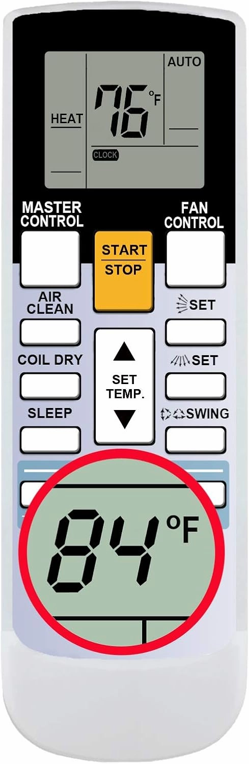 Replacement for Friedrich Air Conditioner Remote Control Model Number AR-RY16 Works for M24CG MW24C3F MW24C3G MW24CF MW24Y3F MW24YF MW30C3F MW30C3G MW30CF MW30CG MW36C3F MW36C3G MW36CF MW36CG