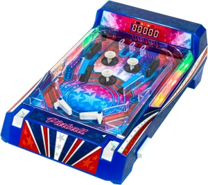 Retro Arcade Electronic: Pinball - Tabletop Game, Vibrating Bumpers, LED Lights, Sound Effects, 1 Player, Ages 6 