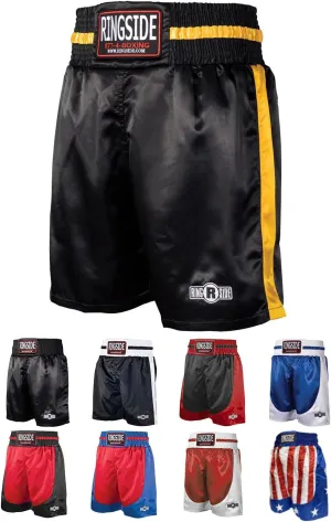 Ringside Pro-Style Boxing Trunks, Satin Shorts for Men and Women, Ideal for Boxing, MMA, Muay Thai