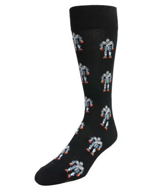 Robot Overlords Bamboo Blend Cartoon Men's Socks