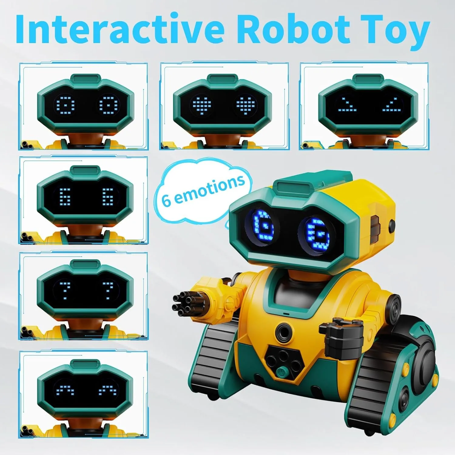 Robot Toys,Remote Control Robot Toy with LED Eyes, Gesture Sensing,Recording Fuction,Dance,Music,RC Robot for Kids Birthday Gift for Boys and Girls of Age 3 and Up