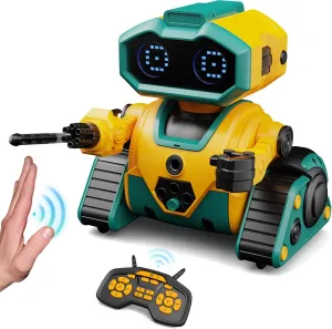 Robot Toys,Remote Control Robot Toy with LED Eyes, Gesture Sensing,Recording Fuction,Dance,Music,RC Robot for Kids Birthday Gift for Boys and Girls of Age 3 and Up