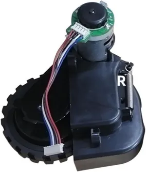 Robot Vacuum Cleaner Wheel Motor Assembly，Compatible for Puppyoo R30 Robotic Vacuum Cleaner Parts Replacement Accessories(Black R Wheel)