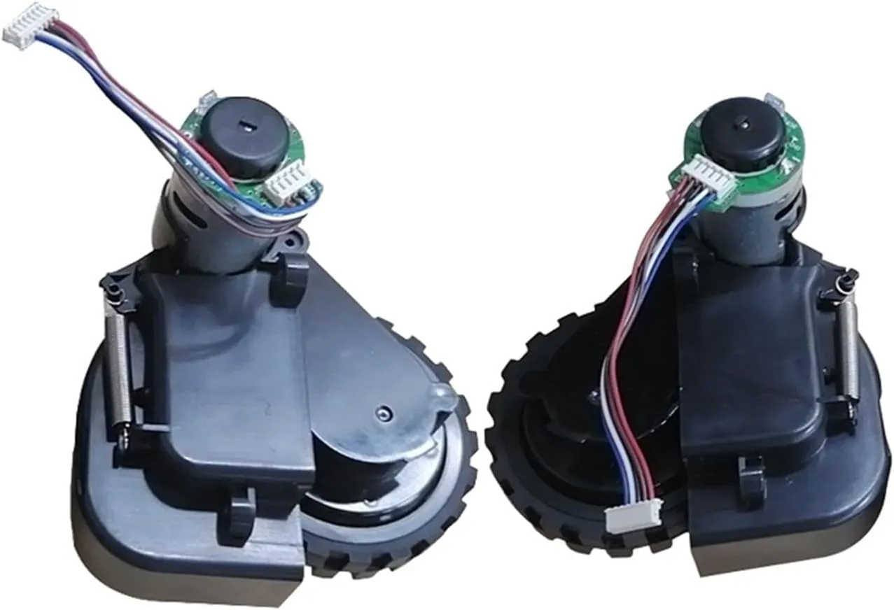 Robot Vacuum Cleaner Wheel Motor Assembly，Compatible for Puppyoo R30 Robotic Vacuum Cleaner Parts Replacement Accessories(Black R Wheel)