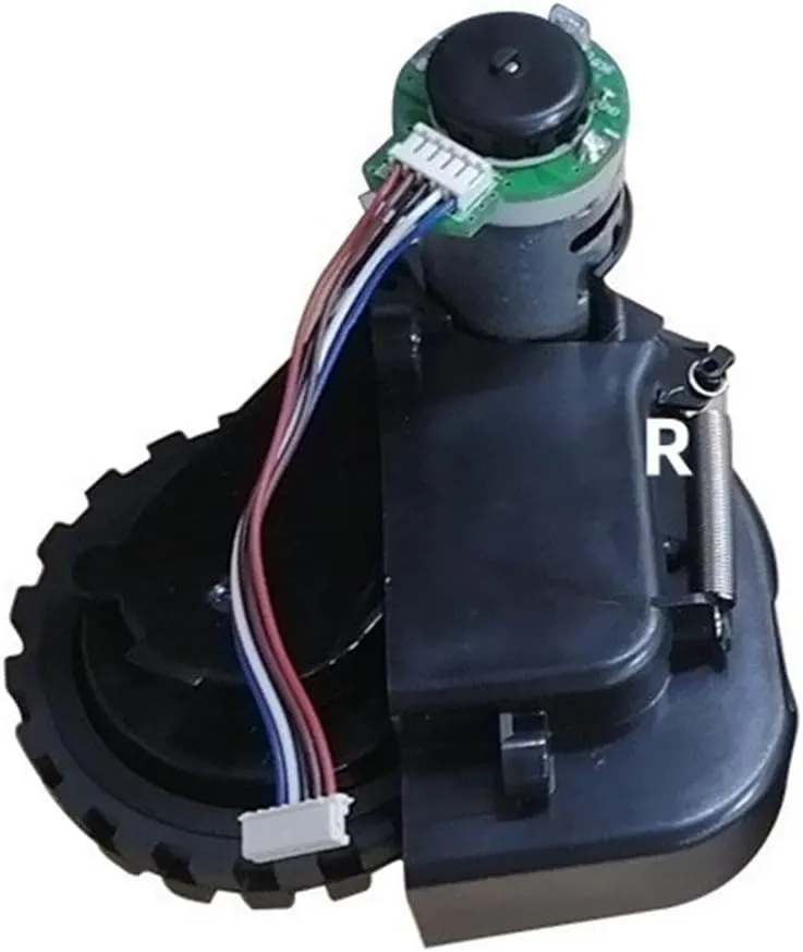 Robot Vacuum Cleaner Wheel Motor Assembly，Compatible for Puppyoo R30 Robotic Vacuum Cleaner Parts Replacement Accessories(Black R Wheel)
