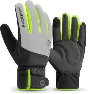 ROCKBROS Winter Gloves for Cold Weather Cycling Gloves for Men Women Water Resistant Touch Screen Windproof Thermal Gloves for Running Cycling Driving Hiking