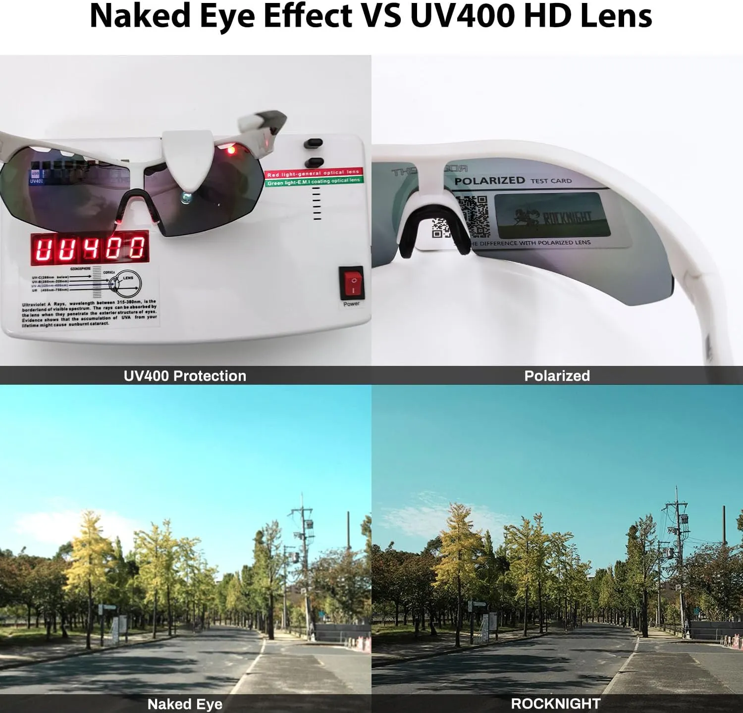 ROCKNIGHT HD Polarized Sports Sunglasses for Cycling, Biking, Baseball & Volleyball Etc- UV Protection, Lightweight & Durable