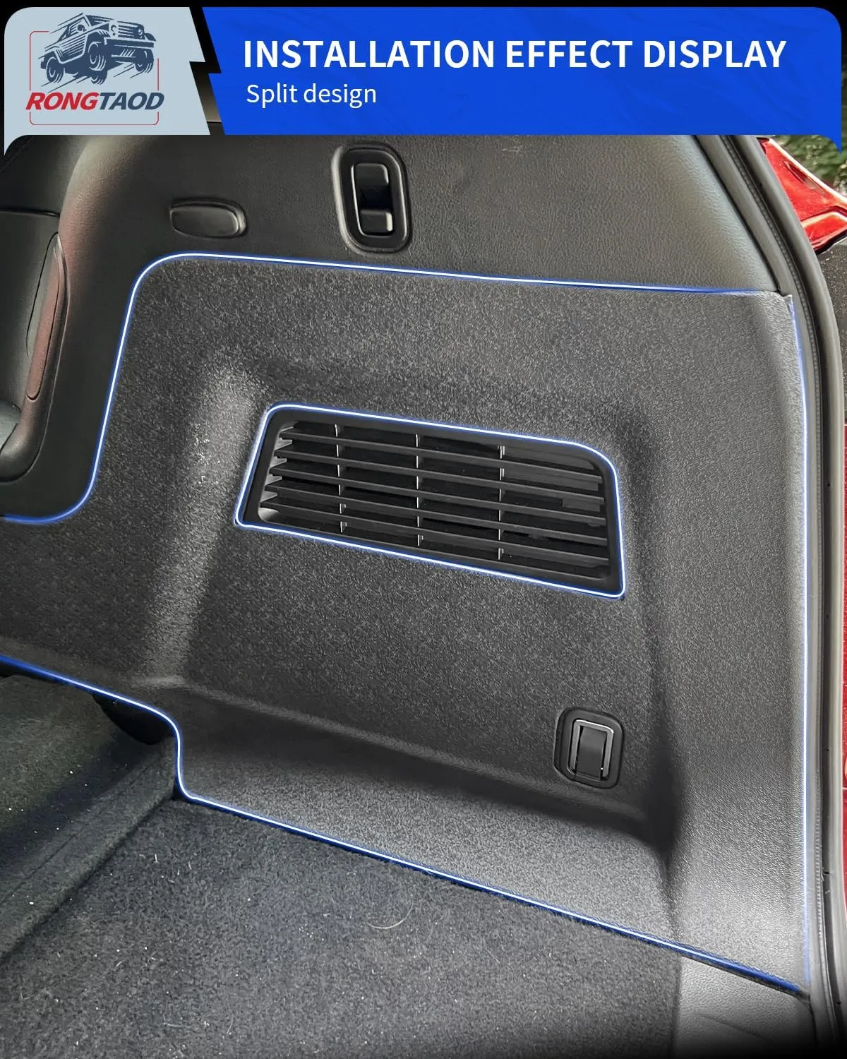 Rongtaod Cargo Side Mat Compatible with 2022 2023 2024 2025 Nissan Pathfinder TPE Cargo Liner Trunk Liner Trunk Side Wall Mat All Weather Pathfinder Accessories (Cargo Side Mat)