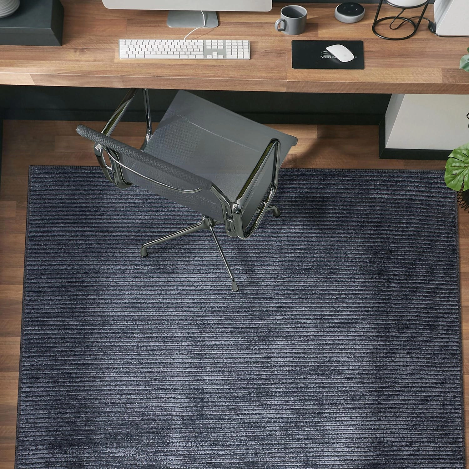 Rugshop Contemporary Lines Plaid Stain Resistant Flat Weave Eco Friendly Premium Recycled Machine Washable Area Rug 10'x14' Dark Gray
