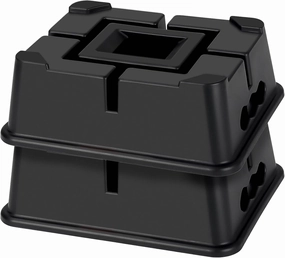 RV Trailer Jack Block, 2 Pcs RV Stabilizer Block Supports up to 15000 Lbs, for Any Types Travel Trailers 5th Wheels, Tongue Jacks, Post, Foot, and Round, Square, Scissor Stabilizers