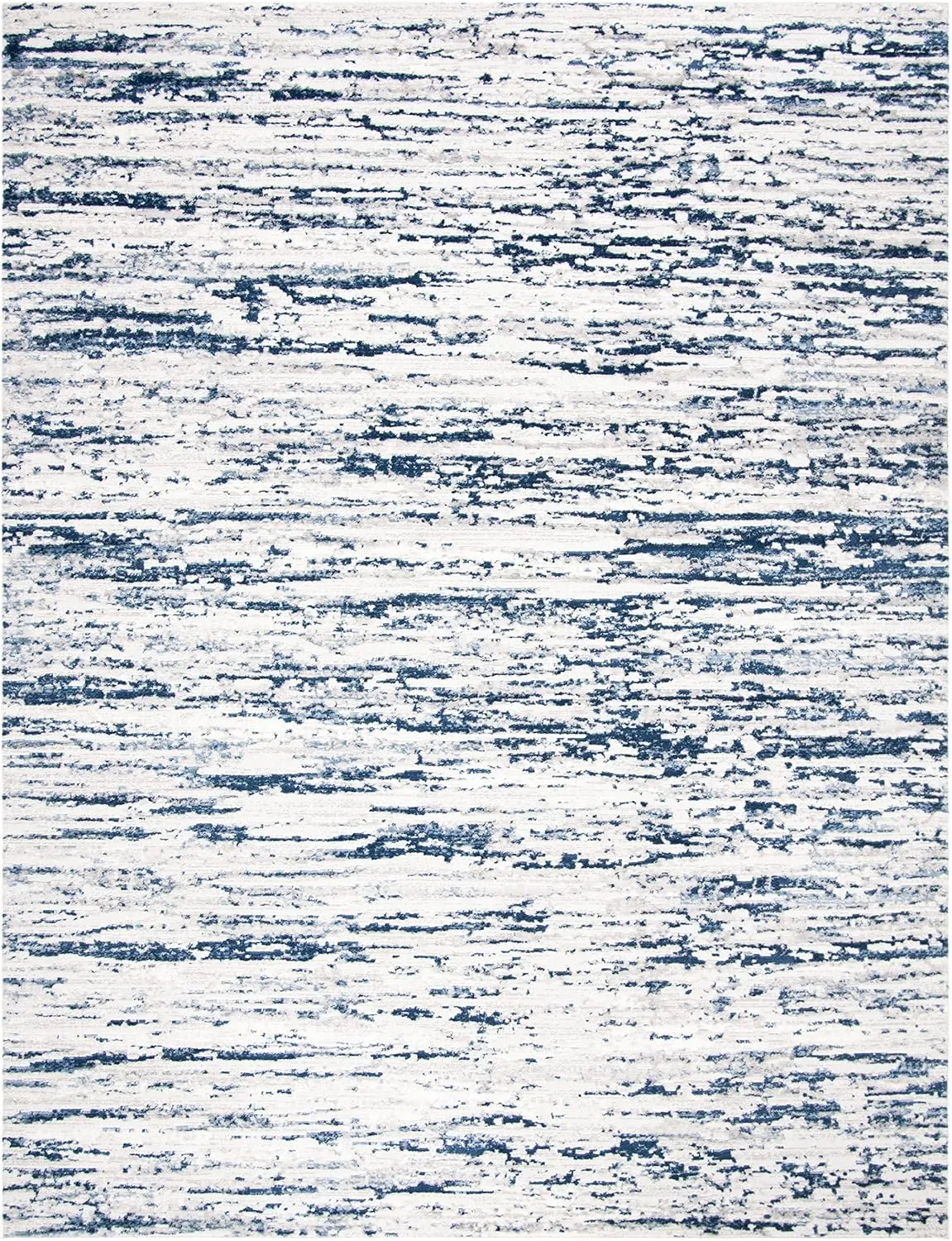 SAFAVIEH Amelia Collection Area Rug - 8' x 10', Grey & Navy, Modern Abstract Design, Non-Shedding & Easy Care, Ideal for High Traffic Areas in Living Room, Bedroom (ALA768B)