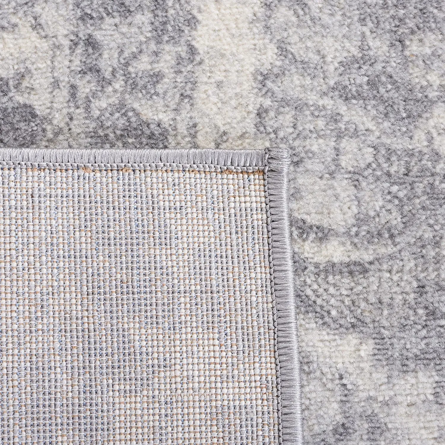 Safavieh Area Rug 8x10 - Brentwood Collection - Large - Grey & Light Grey, Diamond Damask Design, Non-Shedding & Easy Cleaning, Ideal for Living Room, Bedroom, Office, Dining Space (BNT827F)