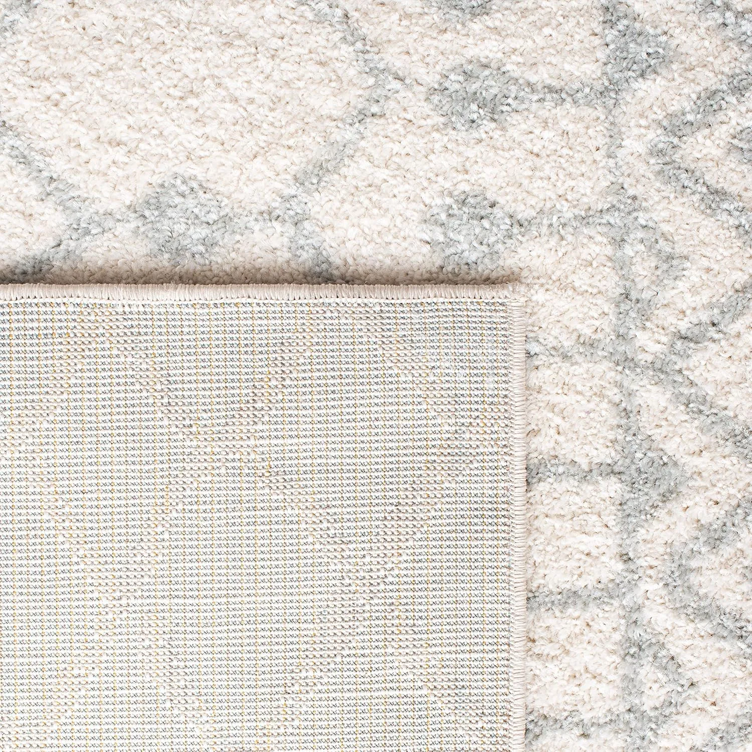 SAFAVIEH Area Rug 8x10 - Tulum Collection - Large - Ivory & Light Grey, Moroccan Boho Distressed Design, Non-Shedding & Easy Cleaning, Ideal for Living Room, Bedroom, Office, Dining Space (TUL270D)