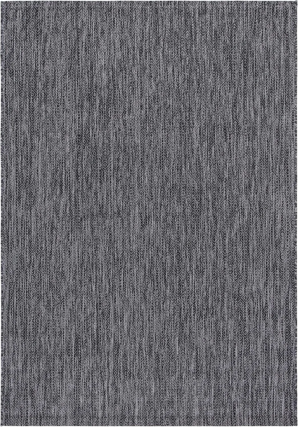 SAFAVIEH Courtyard Collection 2' x 3'7" Black/Grey CY8520 Solid Indoor/ Outdoor Waterproof Easy Cleaning Patio Backyard Mudroom Accent Rug