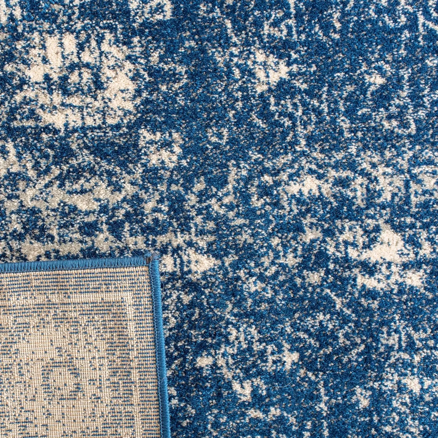 SAFAVIEH Evoke Collection 10' x 14' Navy/Ivory EVK270A Shabby Chic Distressed Non-Shedding Living Room Bedroom Dining Home Office Area Rug