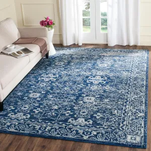 SAFAVIEH Evoke Collection 10' x 14' Navy/Ivory EVK270A Shabby Chic Distressed Non-Shedding Living Room Bedroom Dining Home Office Area Rug