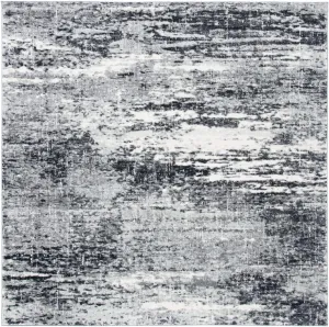 SAFAVIEH Evoke Collection Accent Rug - 2'2" x 4', Ivory & Dark Grey, Modern Abstract Design, Non-Shedding & Easy Care, Ideal for High Traffic Areas in Entryway, Living Room, Bedroom (EVK272G)