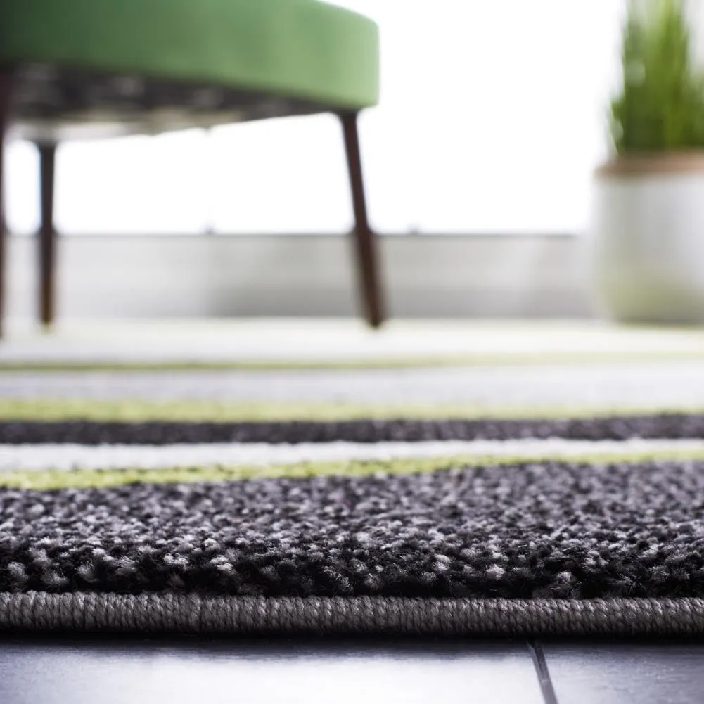 SAFAVIEH Hollywood Collection Runner Rug - 6' Runner, Grey & Green, Contemporary Design, Stain Resistant, Ideal for High Traffic Areas in Hallway, Bathroom & Kitchen (HLW766Y-26)