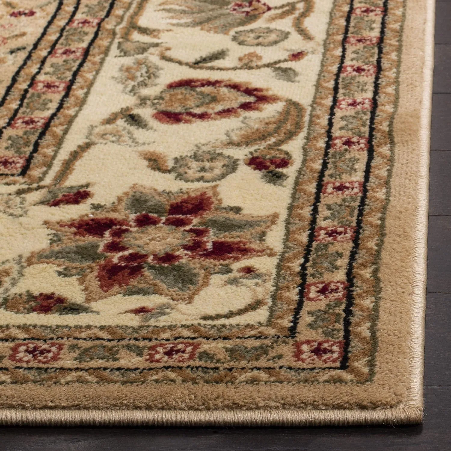 SAFAVIEH Lyndhurst Collection Area Rug - 5'3" x 7'6", Beige & Ivory, Traditional Oriental Design, Non-Shedding & Easy Care, Ideal for High Traffic Areas in Living Room, Bedroom (LNH212D)