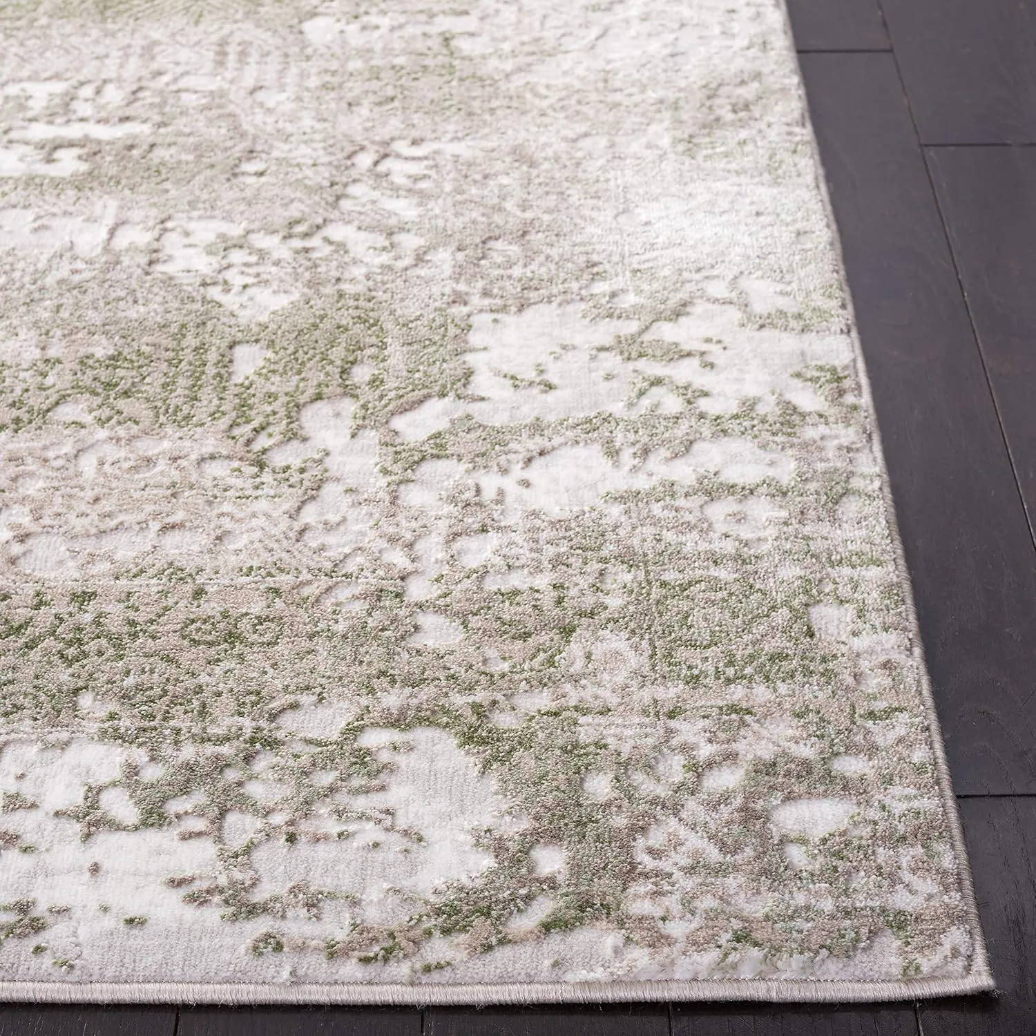 SAFAVIEH Meadow Collection Area Rug - 9' x 12', Beige & Sage, Modern Abstract Design, Non-Shedding & Easy Care, Ideal for High Traffic Areas in Living Room, Bedroom (MDW585C)