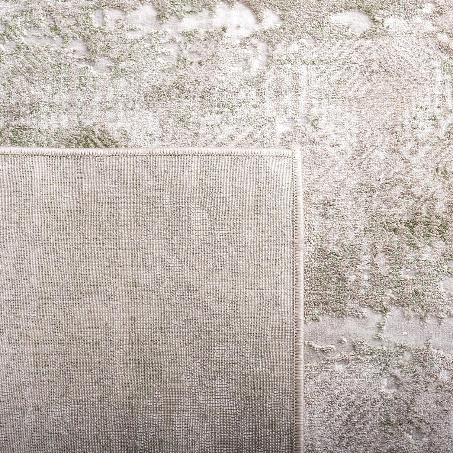 SAFAVIEH Meadow Collection Area Rug - 9' x 12', Beige & Sage, Modern Abstract Design, Non-Shedding & Easy Care, Ideal for High Traffic Areas in Living Room, Bedroom (MDW585C)