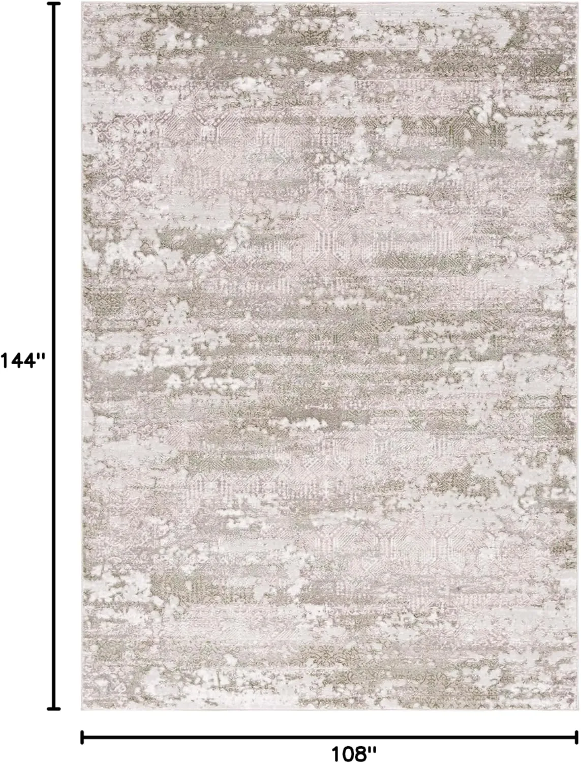 SAFAVIEH Meadow Collection Area Rug - 9' x 12', Beige & Sage, Modern Abstract Design, Non-Shedding & Easy Care, Ideal for High Traffic Areas in Living Room, Bedroom (MDW585C)