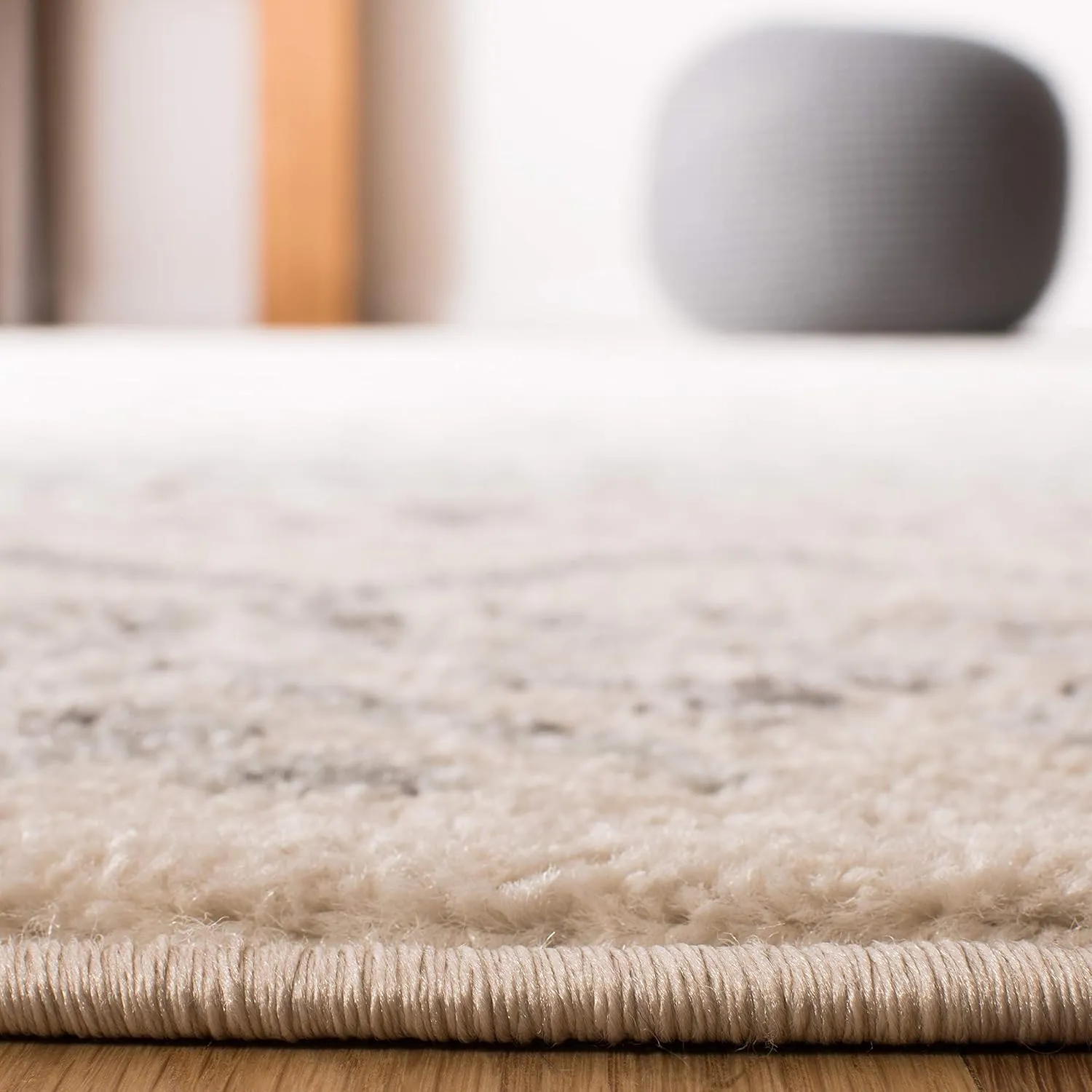 SAFAVIEH Tulum Collection Runner Rug - 2' x 7', Ivory & Grey, Moroccan Boho Distressed Design, Non-Shedding & Easy Care, Ideal for High Traffic Areas in Living Room, Bedroom (TUL268A)