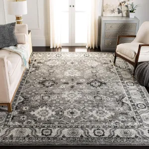 SAFAVIEH Vintage Hamadan Collection Area Rug - 8' x 10', Grey & Black, Oriental Traditional Persian Design, Non-Shedding & Easy Care, Ideal for High Traffic Areas in Living Room, Bedroom (VTH214K)