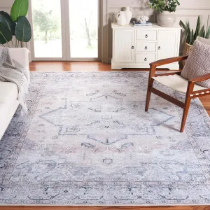 SAFAVIEH Washable Rug Tucson Collection - 9' x 12', Beige & Grey, Slip Resistant, Ideal for High Traffic Areas in Living Room, Bedroom, Home Office, Dining Space (TSN137B-9)