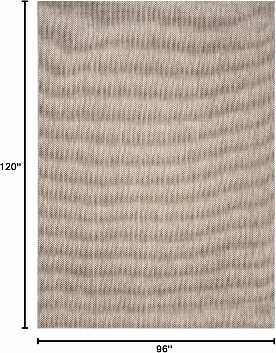 SAFAVIEH Courtyard Collection Area Rug - 8' x 10', Beige & Brown, Non-Shedding & Easy Care, Indoor/Outdoor & Washable-Ideal for Patio, Backyard, Mudroom (CY8521-36312)