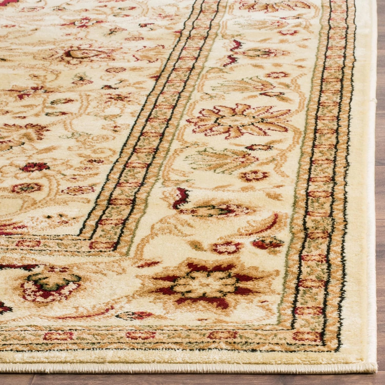 SAFAVIEH Lyndhurst Collection Area Rug - 8' x 10', Ivory & Ivory, Traditional Oriental Design, Non-Shedding & Easy Care, Ideal for High Traffic Areas in Living Room, Bedroom (LNH212L)
