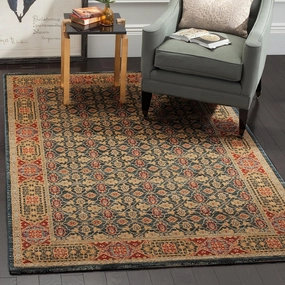 SAFAVIEH Mahal Collection Area Rug - 8' x 10', Light Blue & Red, Traditional Oriental Design, Non-Shedding & Easy Care, Ideal for High Traffic Areas in Living Room, Bedroom (MAH623K)