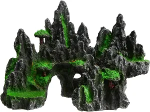 Saim Large Aquarium Mountain View Stone Ornament,Rock Cave Landscape Decorations Artificial Big Mountain Hill View Stone for Aquarium and Reptiles Decorations Mini Garden Decorating