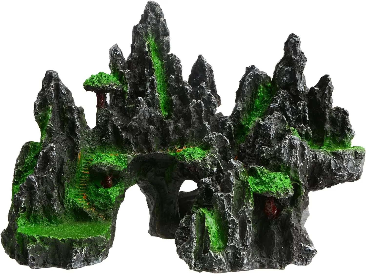 Saim Large Aquarium Mountain View Stone Ornament,Rock Cave Landscape Decorations Artificial Big Mountain Hill View Stone for Aquarium and Reptiles Decorations Mini Garden Decorating