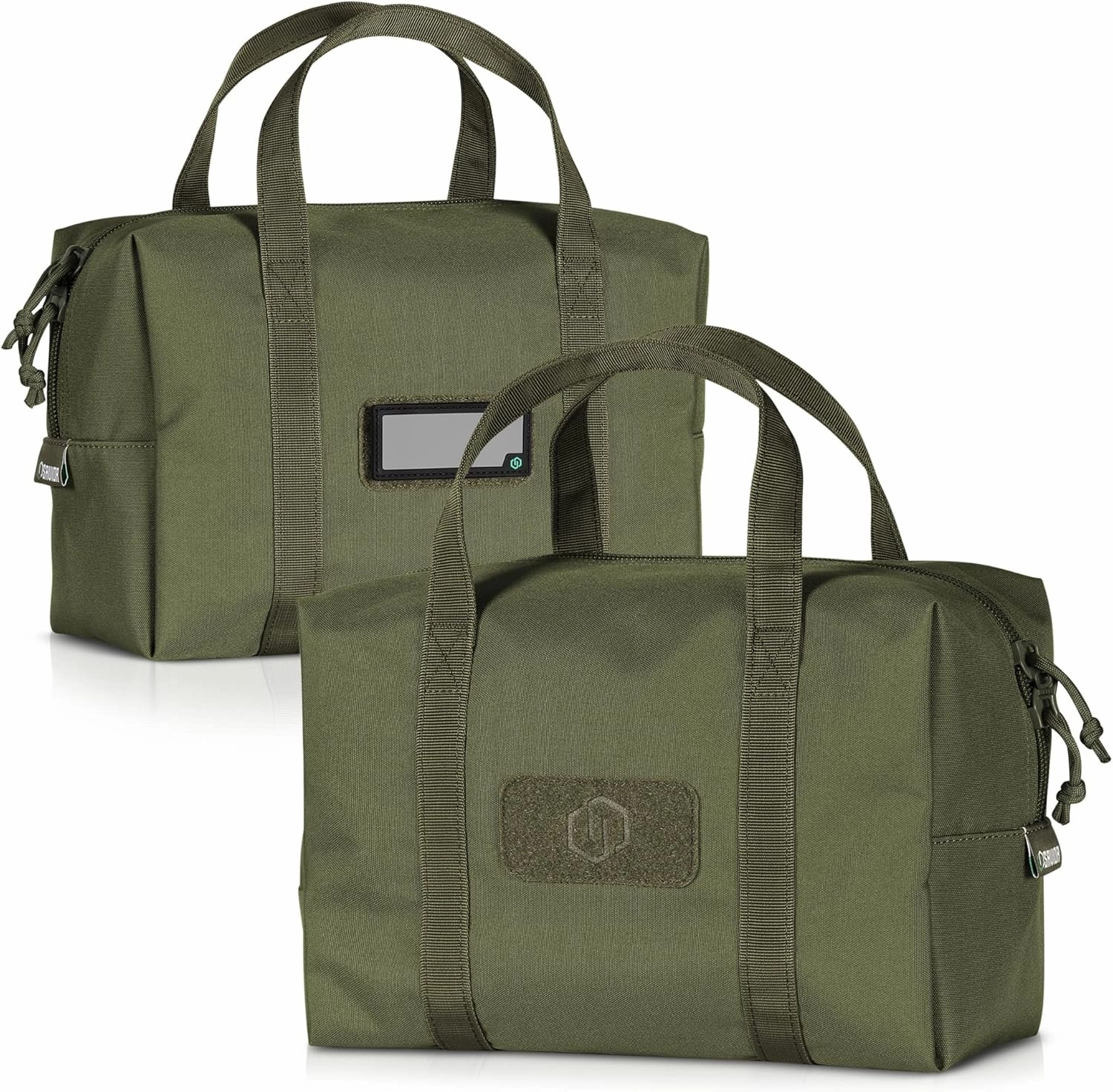 Savior Equipment Mini Hauler Tactical Ammo Duffle Bag Firearm Ammunition Loose Sac Carrier EDC Pouch, ID Patches Included, Rifle Carbine Pistol Revolver Ammos Soft Case Hunting Shooting Range Gear