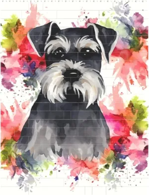 Schnauzer Building Block Puzzle Personalized Building Bricks For Adults Square Shaped Block Puzzle Building Family Keepsake Diy Brick Block Puzzles Valentine'S Day Gifts For Home Decor Brick Puzzle