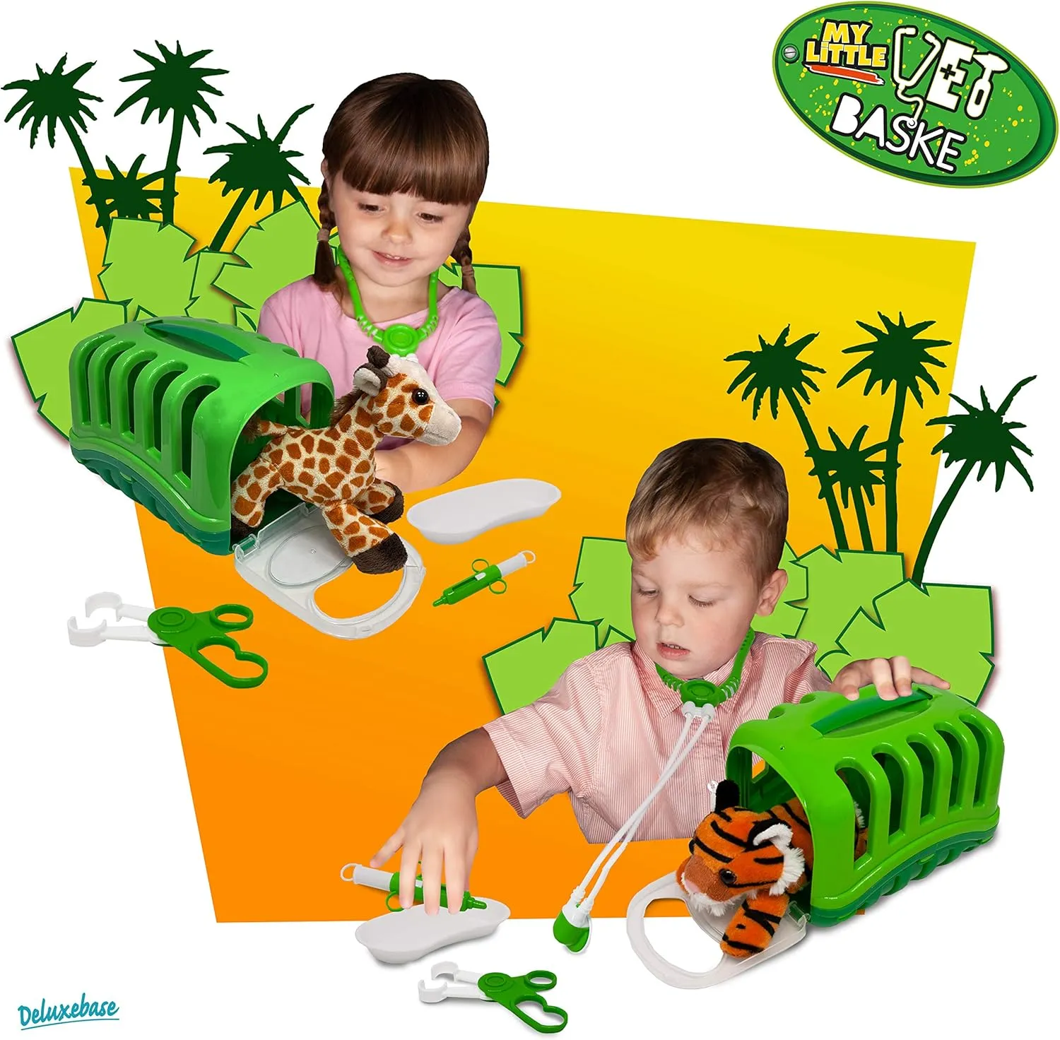 Sea Turtle from Deluxebase. Kids Veterinary Doctor Kit with Soft Plush Sea Turtle, Medical Tools & Portable Carrier, Pretend Play and Educational Toy for Ages 3 