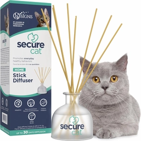Secure Cat Pheromone Home Stick Diffuser 30-Day Starter Kit, Passive Diffuser Creates a Calming Environment. Naturally Supports Calm and Wellbeing Helping Relieve Any Feeling of Anxiety or Stress