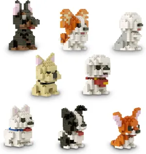 SEMKY Micro Mini Blocks Dog Series 8 in 1 Animal Model Set,(1002Pieces) -Building and Pet Toys Gifts for Kid
