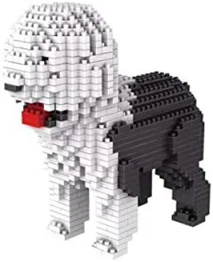 SEMKY Micro Mini Blocks Dog Series Old English Sheepdog Model Set, (900Pieces) -Building and Pet Toys Gifts for Kid and Adult