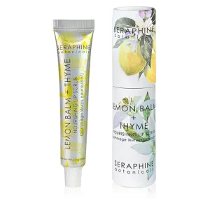 Seraphine Botanicals Lemon Balm   Thyme Nourishing Lip Scrub - Exfoliating Lip Treatment, Moisturizer for Dry and Flaky Lips, Vegan, 0.46 oz