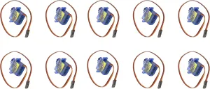 SG-92 9G Micro Digital Servo Nylon Carbon Fiber Gears High Precision Gear High Torque Servo for programmable Fixed Wing, Helicopter KT, Intelligent car, Small Robot DC4.8V/6V(10pcs)
