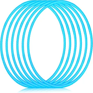 Shappy 6 Pcs Exercise Hoop Detachable Adjustable Plastic Toy Playground Toys Colored Hoop Circles for Teens Games Gymnastics Dog Agility Equipment Party Decor