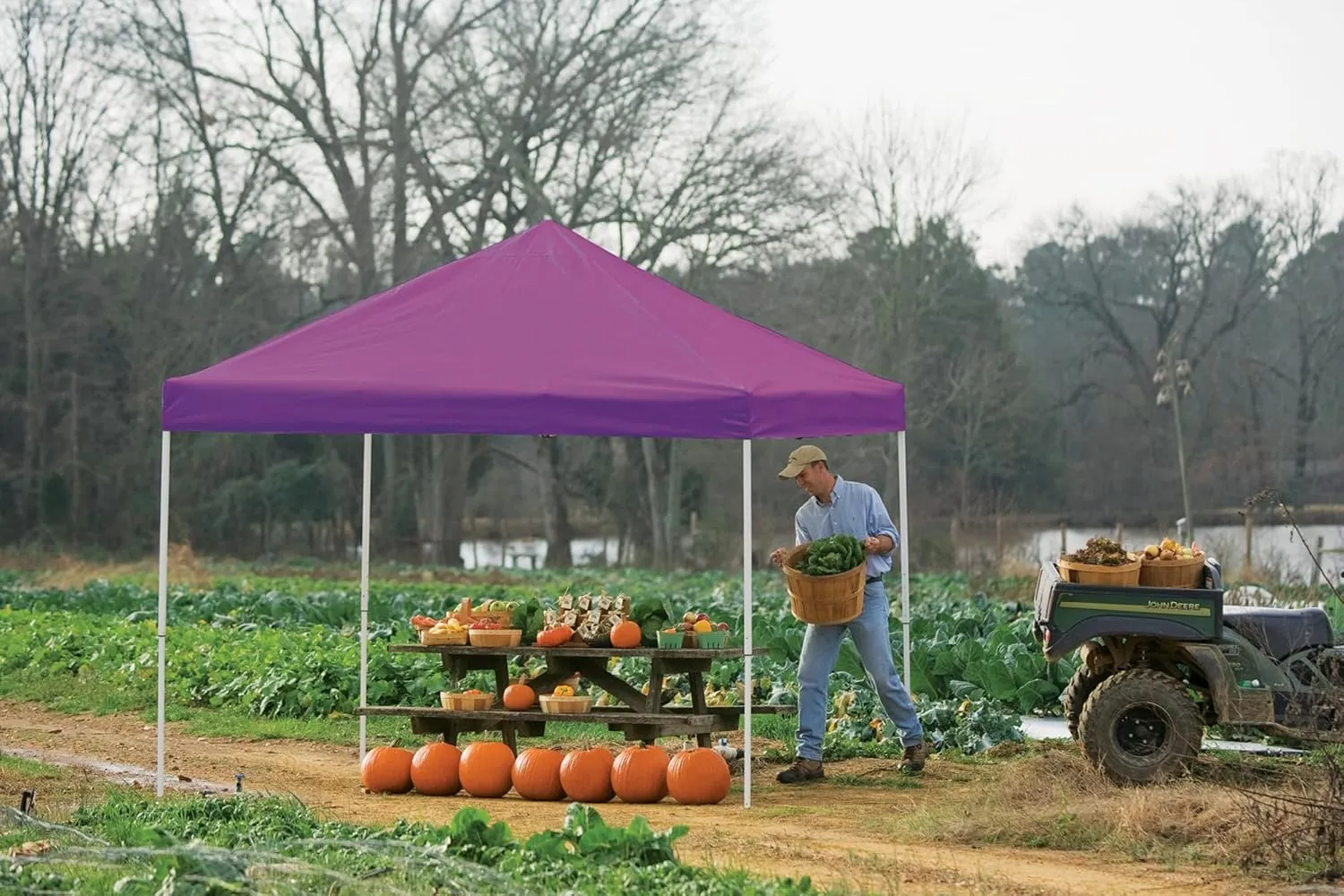 ShelterLogic Easy Set-Up Straight Leg 50  UPF Protection Pop-Up Canopy with Roller Storage Bag for The Beach, Park, Tailgating, and Other Outdoor Activities
