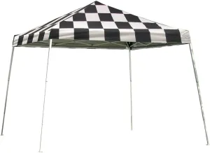 ShelterLogic Slant Leg Pop-Up Canopy with Roller Bag, 12 x 12 ft., 12' x 12', CHECKERED FLAG