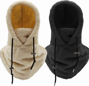 Sherpa Hood, Sherpa Hood Ski Mask, Arctic Velvet Balaclava, Winter Outdoor Multi-Purpose Face Mask Sports Balaclavas