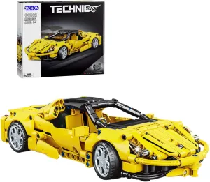 SIENON Technic Super Sports Car Building Kit Pull Back Race Car Toy, Racing Vehicle Collectible Model Supercar Building Set, Sports Vehicle Construction Toys for Kids Girls Boys Age 6  (391 Pcs)