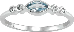 Silpada 'Blue Whisper' Topaz and Cubic Zirconia Ring in Sterling Silver